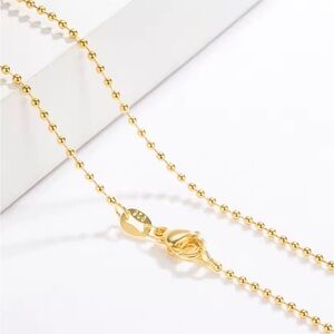 NEW Minimalist 18k Gold Vermeil Beaded Necklace